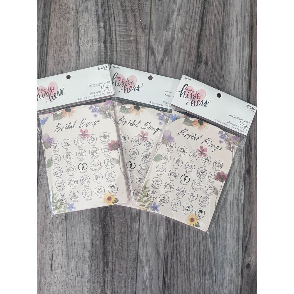 Bridal Bingo Game Wedding Shower 30 Count Brand New - Flowers Floral